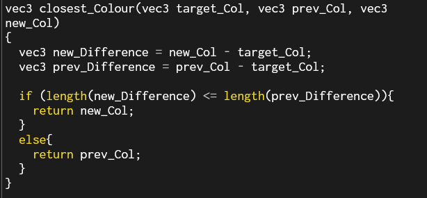 A section of code.