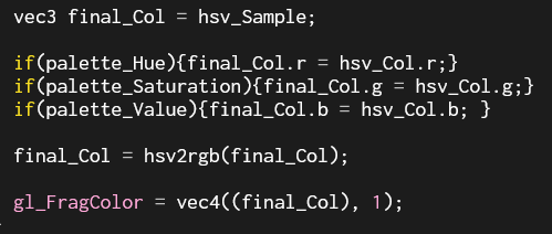 A section of code.